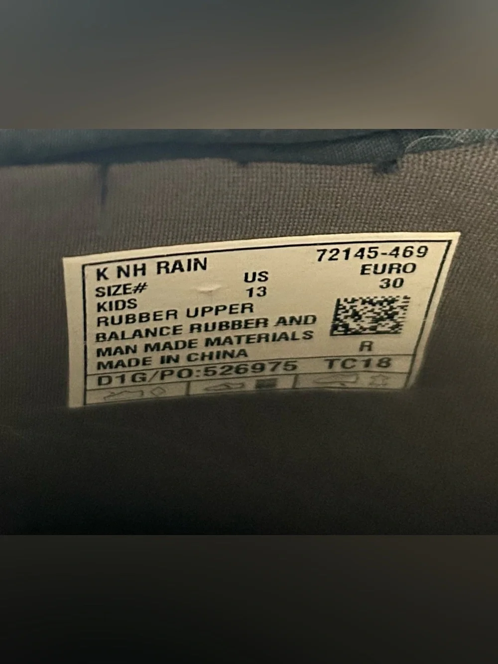 Bogs Kids Black and Gray Waterproof Rain Boots